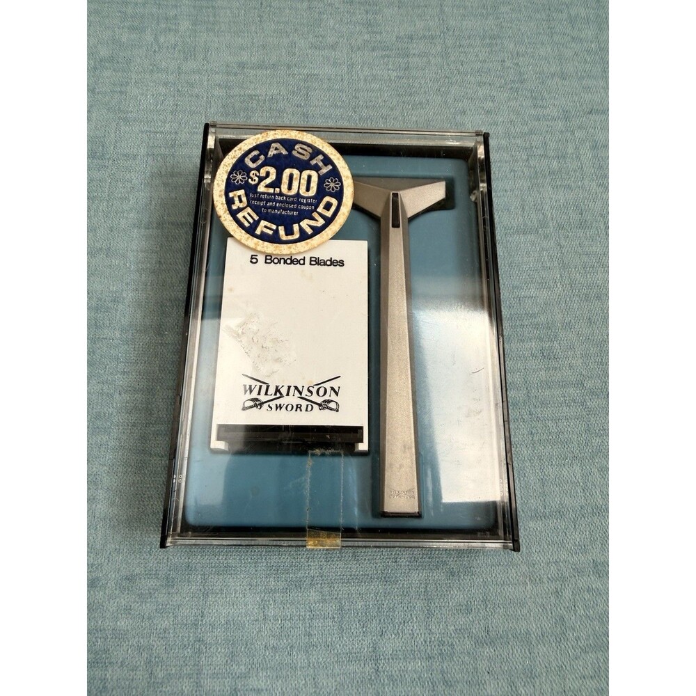 VTG Wilkinson Sword Bonded Razor System with 4 Blades Case England, UK